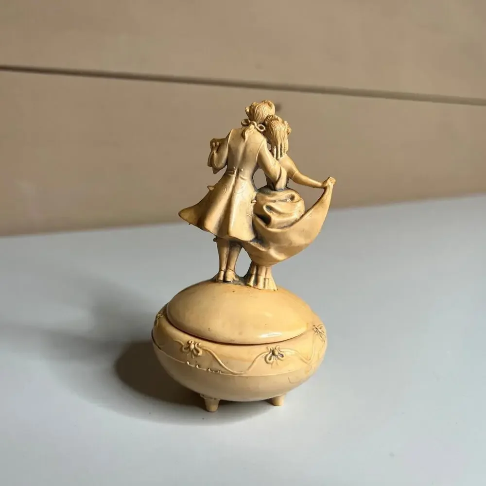 Vintage Fontanini Depose Trinket Box‎ Italy 1981 Colonial Style 4” Rare